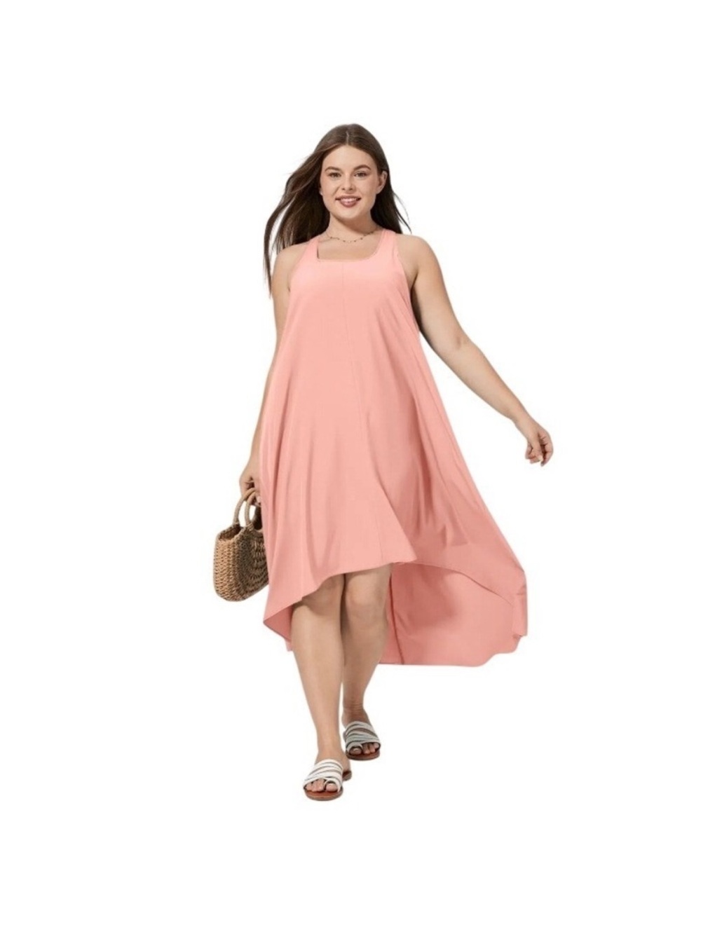 Halara Dress Breezeful Racerback High Low Asymmetrical casual flowy relaxed fit